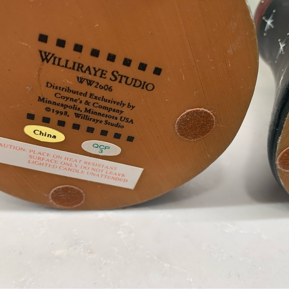 Vintage Williraye Studio Colorful Checkered American Candle Holders - Picture 3 of 9